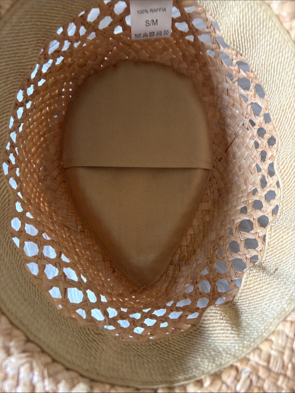 Woven Straw Western Hat with Decorative Band - Brown - Picture 6 of 9